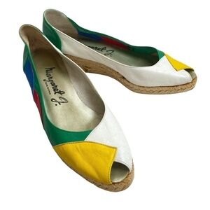 MARGARET J. -Vintage Leather Peep Toe Size 7
